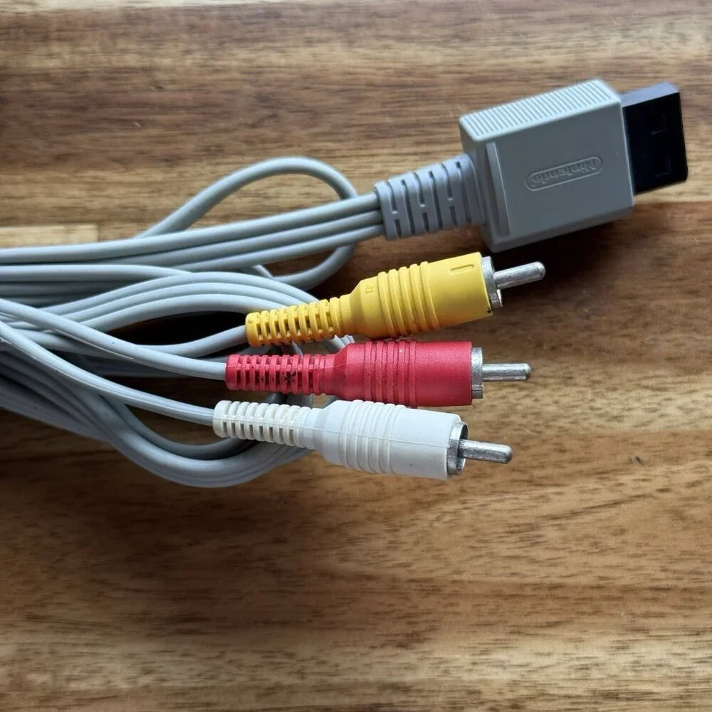 Nintendo Wii AV RCA Audio Video Composite Cable TV Connecting Cord OEM‎ RVL-009